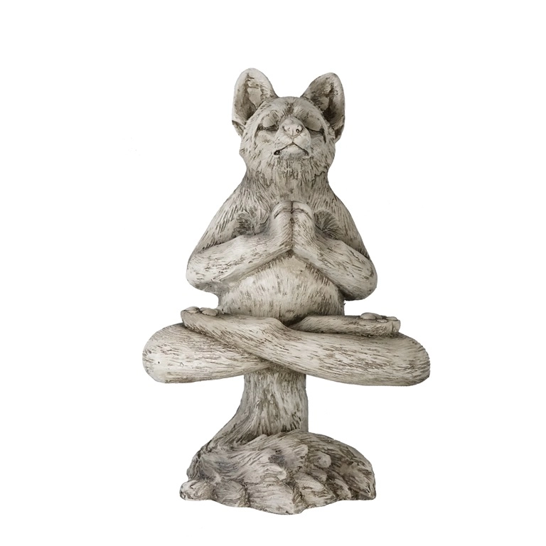 Schwebender Yoga Fuchs MGO Gartenfigur