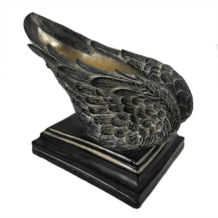 Resin decoration wings sculpture wine rack 