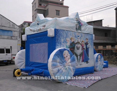 Aufblasbare Hüpfburg mit gefrorenem Kinderwagen im Freien und Rutsche mit EN14960-Zertifizierung von Sino Inflatables