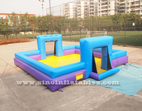 28x25 ft aufblasbares Seifenfußballfeld für Kinder und Erwachsene im Freien für interaktive Spiele