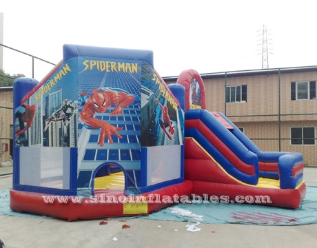 6x5m Kinder Spiderman aufblasbare Hüpfburg mit Rutsche zum Verkaufspreis von Sino Inflatables