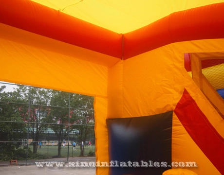 Kommerzielle aufblasbare 5-in-1-Hüpfburg für Kinder mit Rutsche, Basketballkorb und N Hindernissen im Inneren