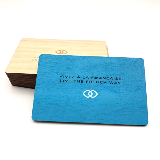 13,56 MHz RFID-Karte aus Holz, kontaktlose Hotelschlüsselkarte aus Holz