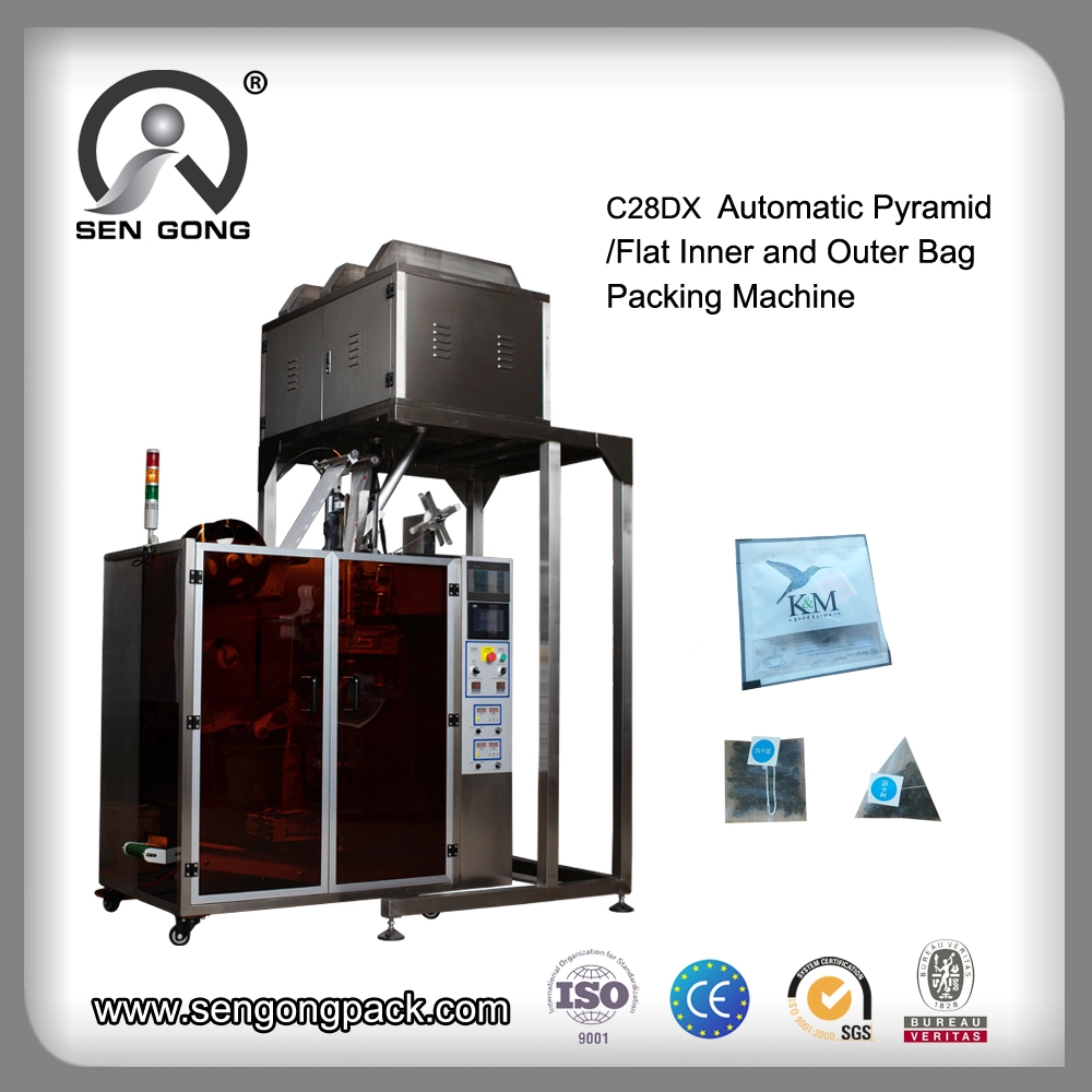 C28DX Automatische PLA-Pyramide/Flachmaschine zum Befüllen von Teebeuteln
