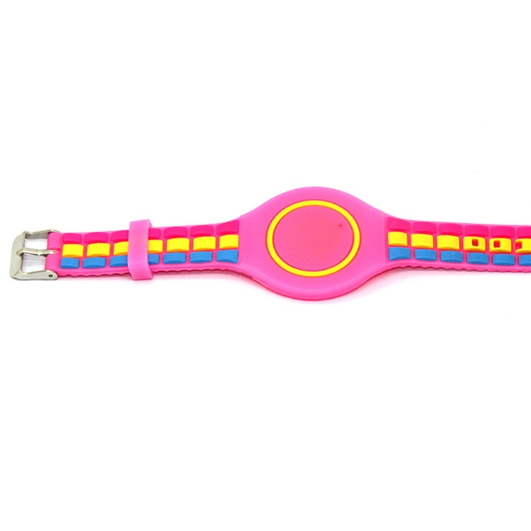Regenbogen-Silikonkautschuk, wasserdichte Armbanduhr, RFID-Cartoon-Silikonband-Armband