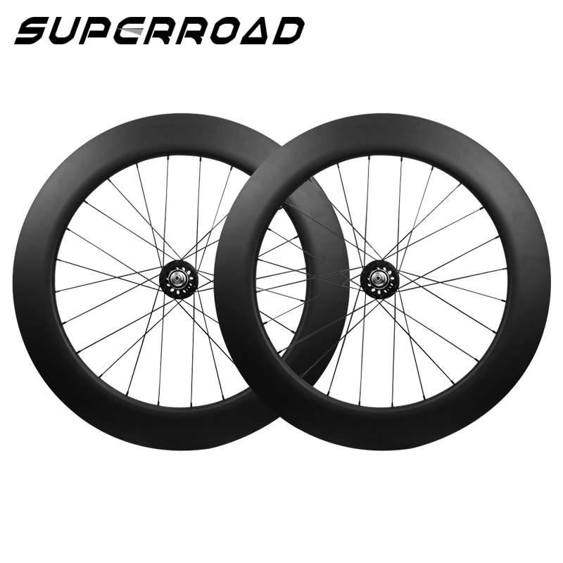 Superroad 80 mm Carbon-Bahnrad-Singlespeed-Laufradsatz