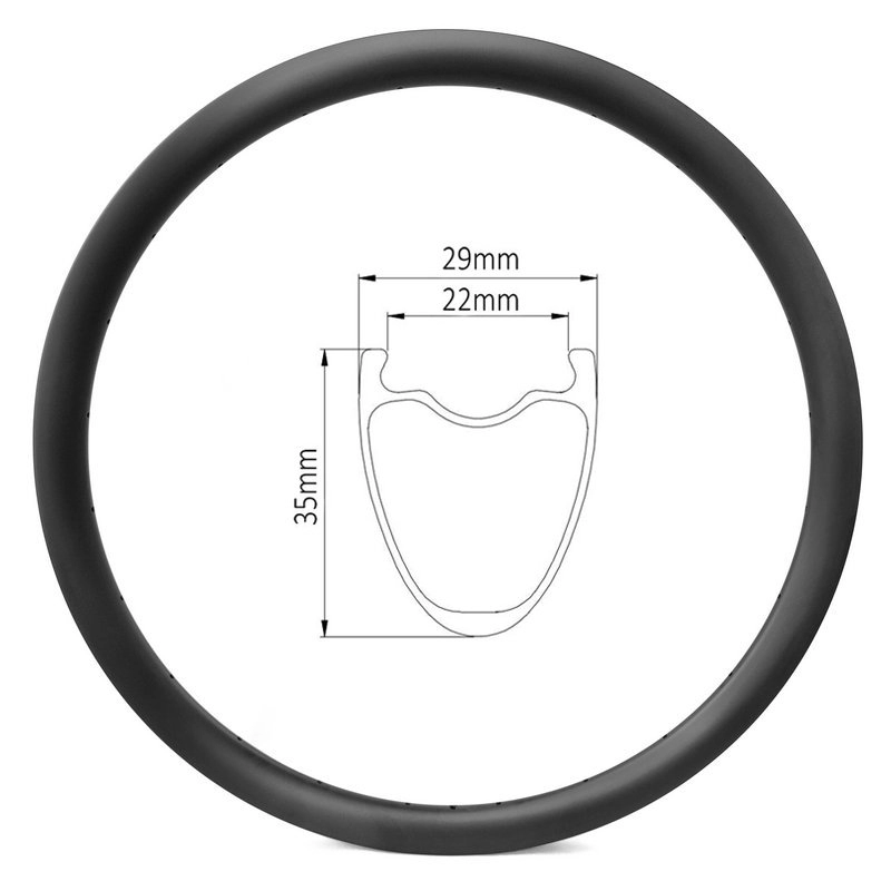 700c 29er Disc 22 mm breite 35 mm tiefe Drahtreifenfelge für Rennrad und Gravelbike