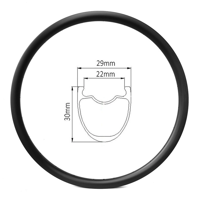 700c 29er Disc 22 mm breite 30 mm tiefe Drahtreifenfelge für Rennrad und Gravelbike