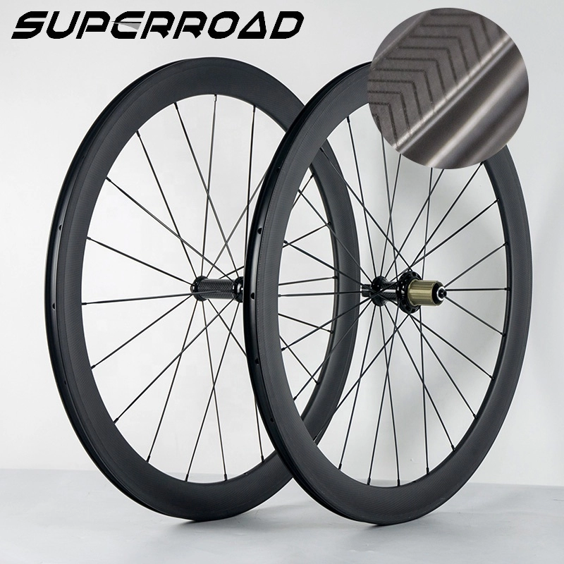 Carbon-Straßenräder, 38 mm/45 mm/50 mm Drahtreifen-Laufradsatz, Rennrad, schlauchloser Laufradsatz