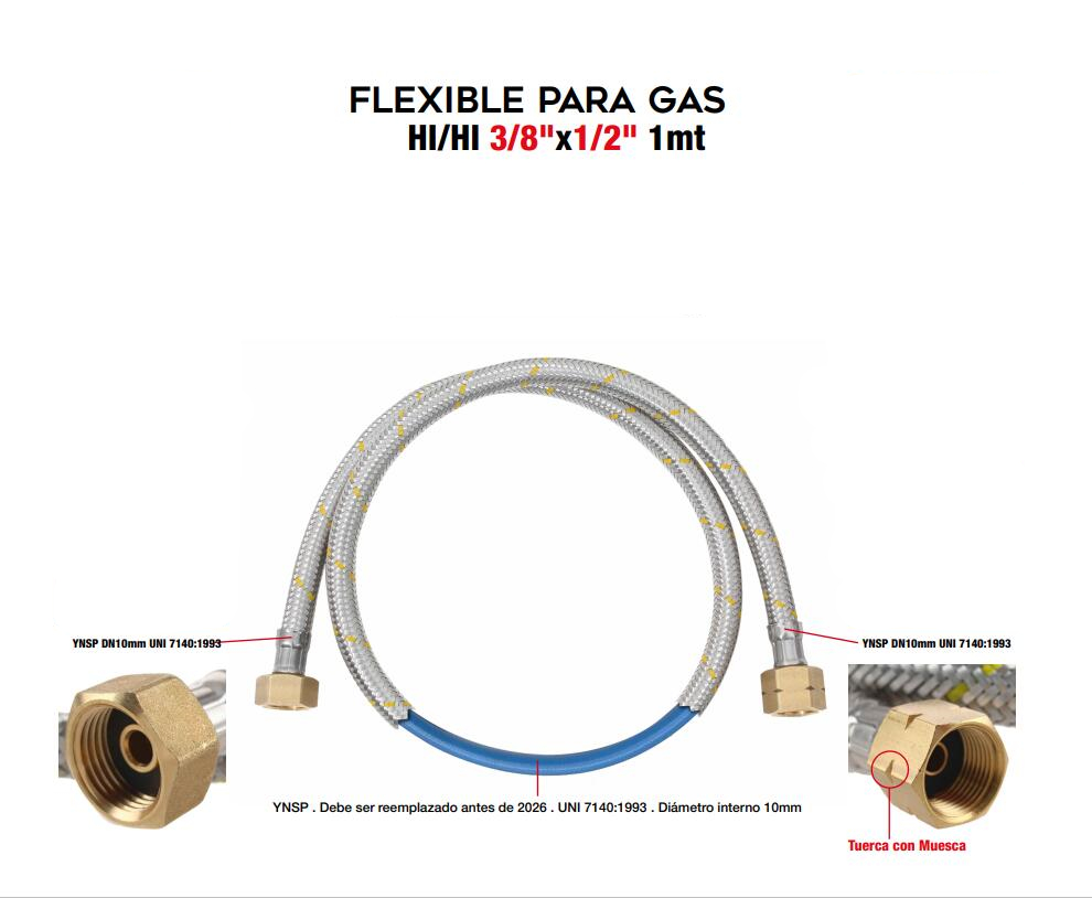 Flexibler Gasanschluss