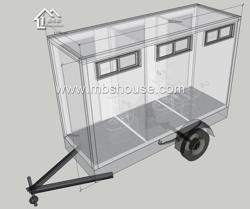 China Supply Ourdoor Trailer Mobile Toilette zum Verkauf