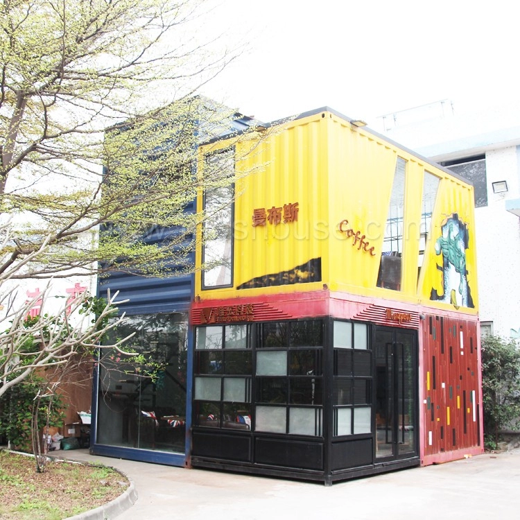 Design eines Versandcontainerhauses, luxuriöser, vorgefertigter Container, Laden, Café, Wohnhaus