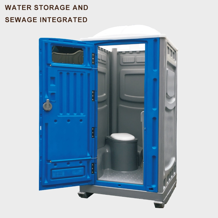 Mobile tragbare Toilette aus HDPE-Kunststoff Katar Bewegliche Toilette mit Urinal und Waschbecken