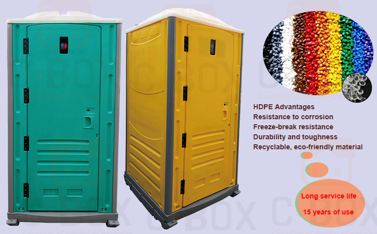 Mobile tragbare Toilette aus HDPE-Kunststoff