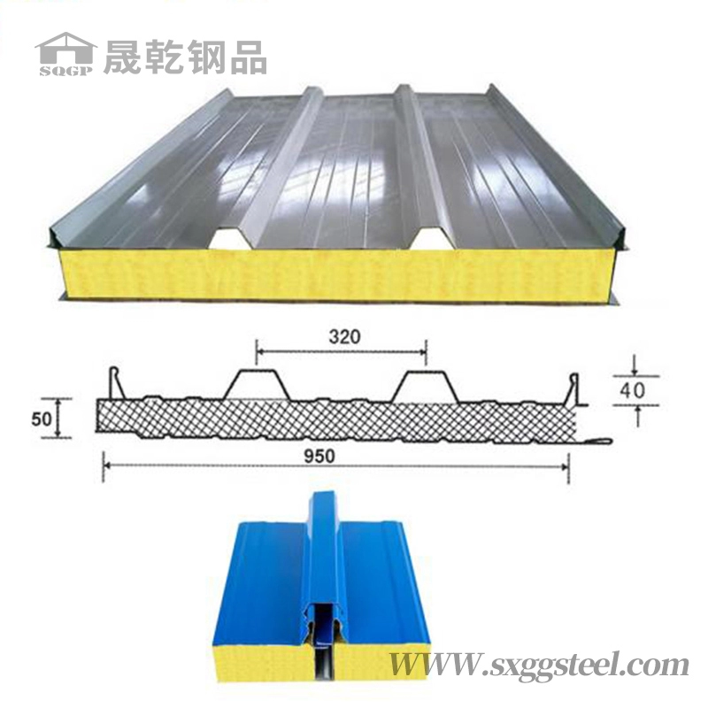 Akustische Sandwichplatte für das Dach aus thermischer Glaswolle