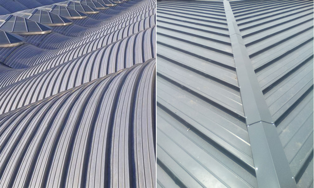 Metallpaneele für Dachsysteme mit großer Spannweite