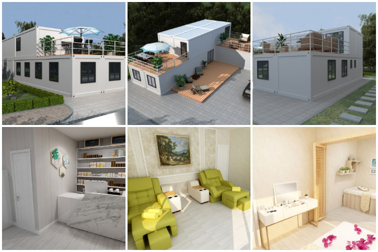 Luxuriöses modulares Haus-Container-Spa-Center
