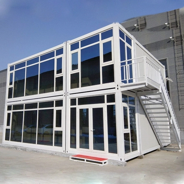 Containerbüro 2-stöckige, flache, modulare Stahlcontainerbüros zu verkaufen