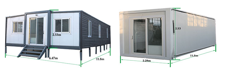 Modernes, vorgefertigtes, erweiterbares Containerhaus mit drei Schlafzimmern