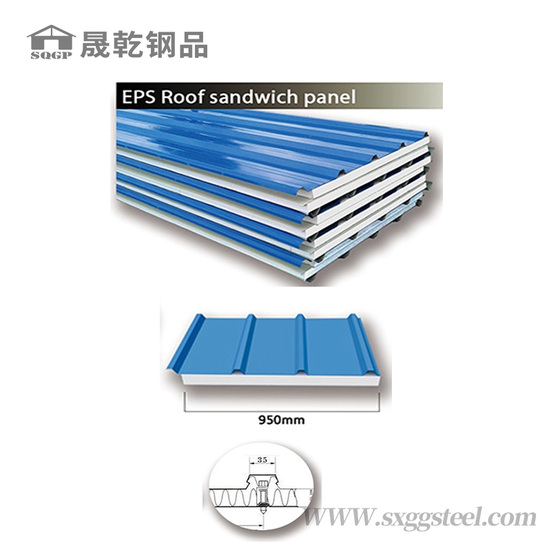 Farbige EPS-Dach-Sandwichplatte aus Stahl für Dachziegel