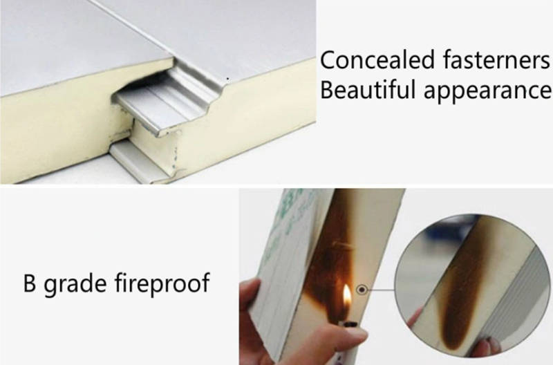 Brandschutztest für PU-Sandwichplatten