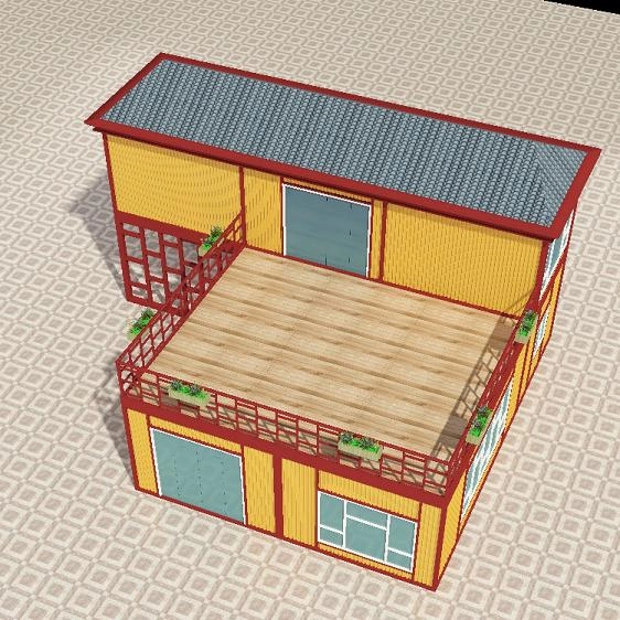 Anpassbares Containerhaus mit vorgefertigter Stahlkonstruktion für Büro und Wohnen