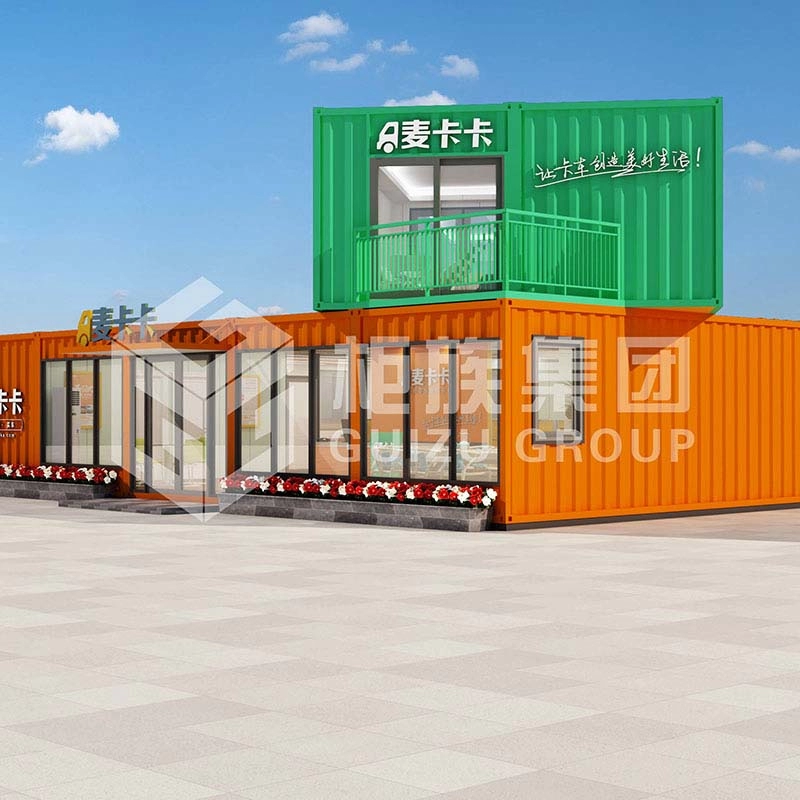 Komplett möbliertes Container-Bürogebäude mit Fertighaus-Stahlkonstruktion