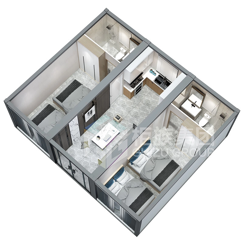 Luxuriöses Flat-Pack-Containerhaus für Zuhause oder Büro