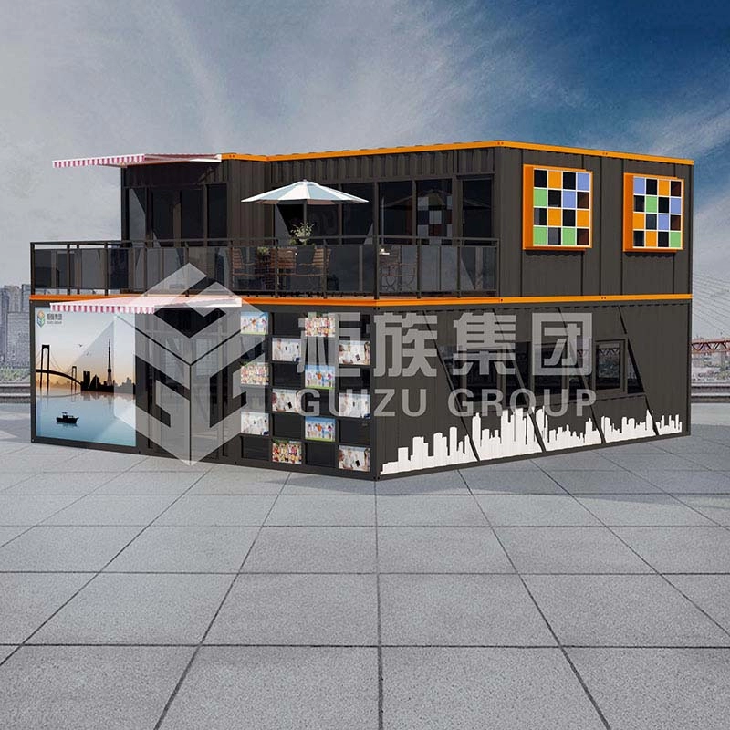 Vorgefertigtes Luxus-Containerbüro für Duplex-Versand, gebaut mit vier 40-Fuß-Versandcontainern