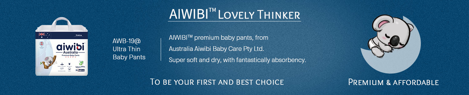 Hochwertige, ultradünne und leichte Einweg-Babyhose von Aiwibi mit super Saugfähigkeit