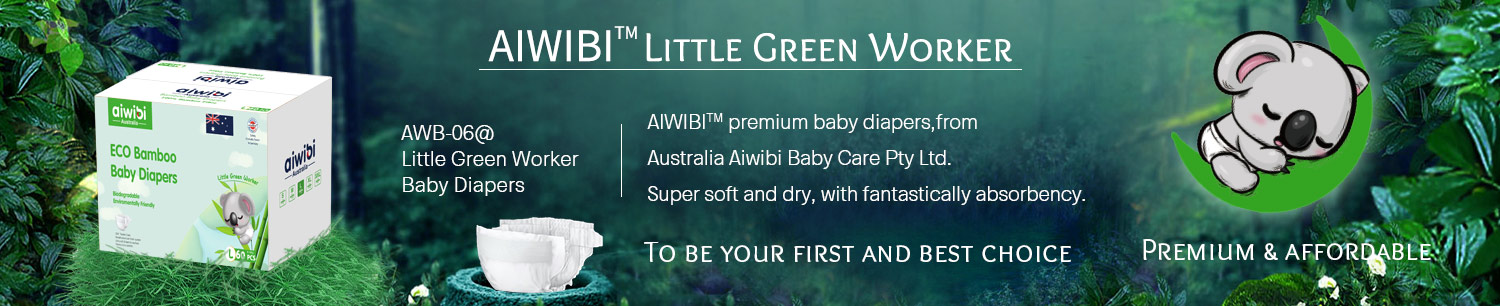 Aiwibi Premium Bambus-Babywindeln mit 100 % biologisch abbaubarem Bambusstoff