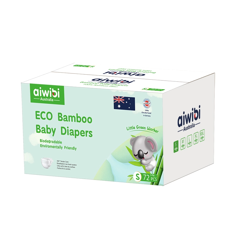 Premium-Babywindeln aus Bambus mit 100 % biologisch abbaubarem Bambusstoff