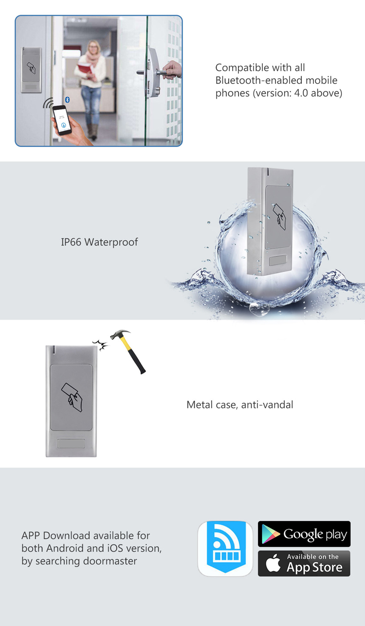 Bluetooth-Einzeltür-Zutrittscontroller