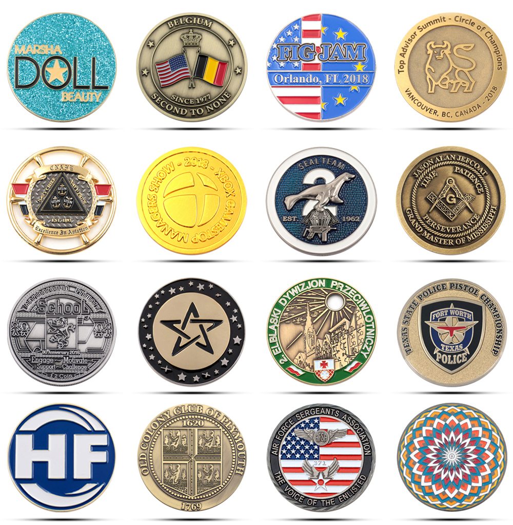 Ausgeschnittene militärische Herausforderungsmünzen