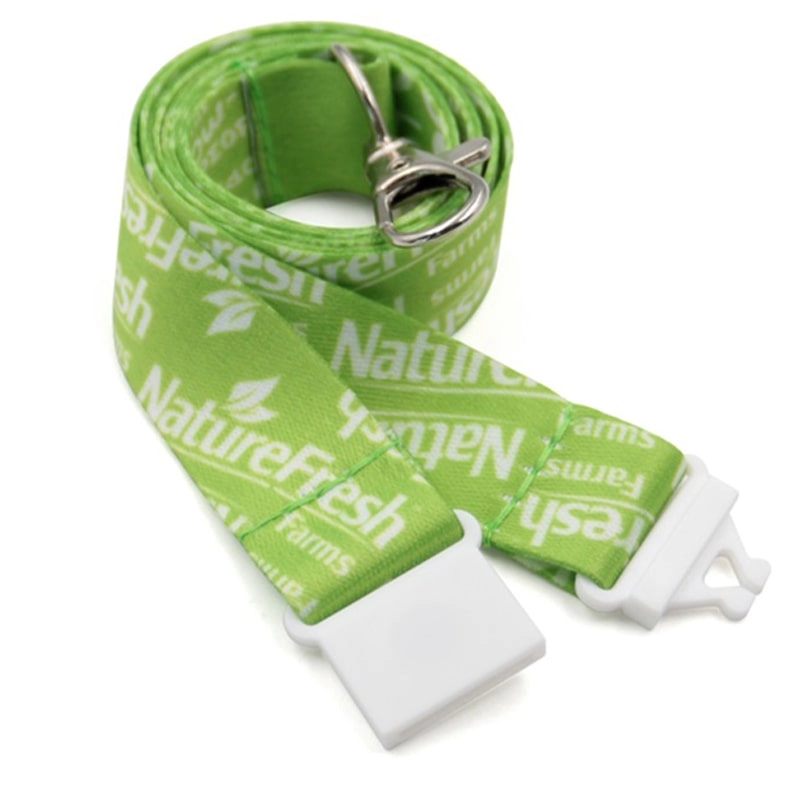 Maßgeschneiderter Lieferant für grünes Polyester-Logo-Lanyard