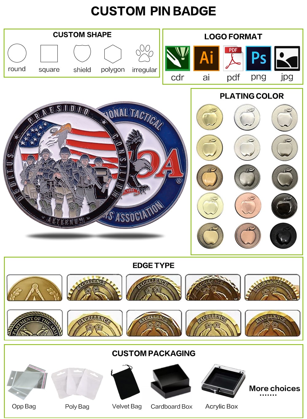 glänzende silberne Souvenirmünzen