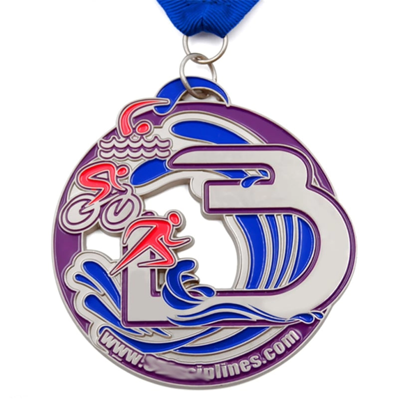 Werksspezifische Medaille für Schwimmen, Laufen, Radfahren und Triathlon