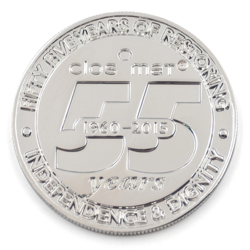 Hersteller kundenspezifischer Jubiläums-Souvenirmünzen aus glänzendem Silber