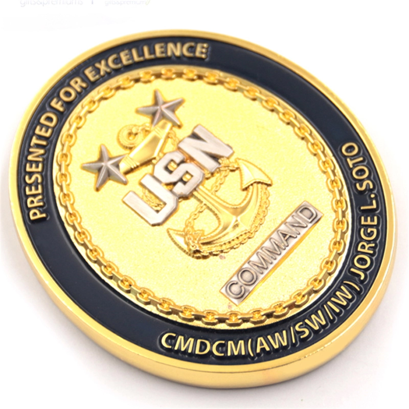 Militärische Challenge-Münze mit werksseitiger Beschichtung aus Emaille
