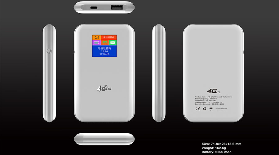 Weißes 4G-Lte-WLAN-Router-Datenterminal